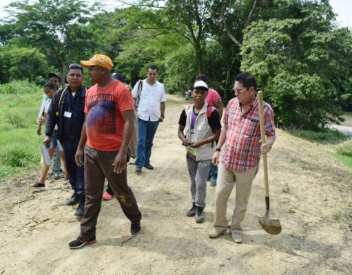 En Aracataca: Alcalde Pedro Sánchez acompañó reforestación a orillas del rio.