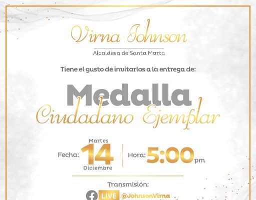 Alcaldesa entregará distinciones a galardonados con Medalla Ciudadano Ejemplar
