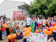 Gobernador inició entrega de obras en 70 colegios