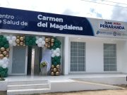 Plato /Parex inauguró la restauración del Centro de Salud del Carmen del Magdalena