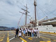 Estudiantes de UNIMAGDALENA recorrieron el Buque Juan Sebastián de Elcano