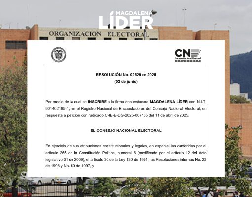 CNE acredita a Magdalena Líder como firma encuestadora oficial
