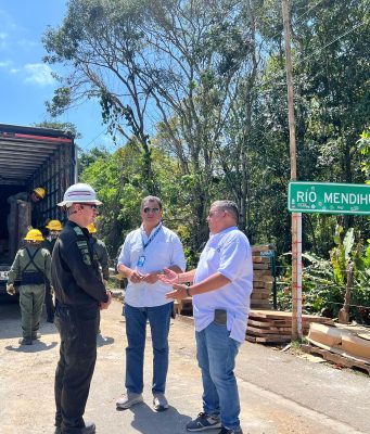 Alcaldía supervisa montaje del puente militar en Mendihuaca