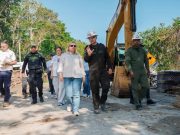 Avanza instalación del puente militar en Mendihuaca